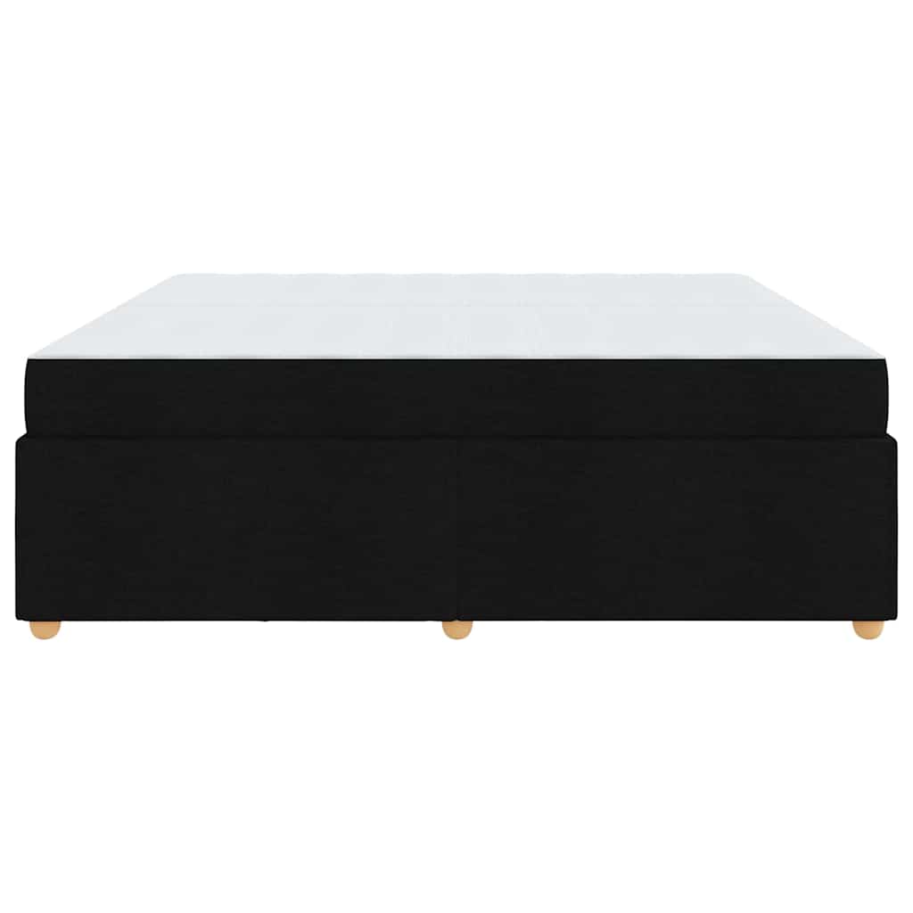vidaXL Ramka łóżka z materacem Czarny 200 x 200 cm tkanina