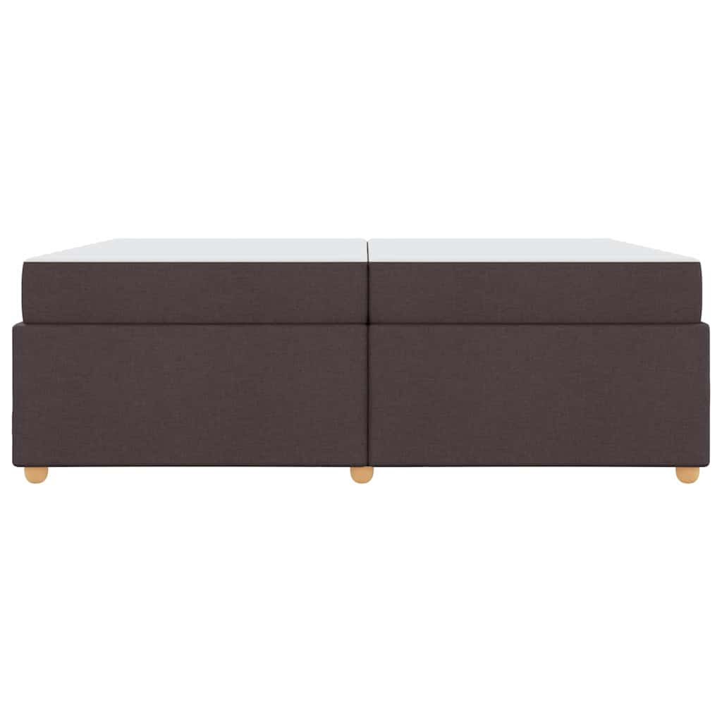vidaXL Ramka łóżka z materacem Ciemny brąz 200 x 200 cm tkanina