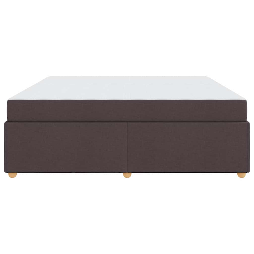 vidaXL Ramka łóżka z materacem Ciemny brąz 200 x 200 cm tkanina