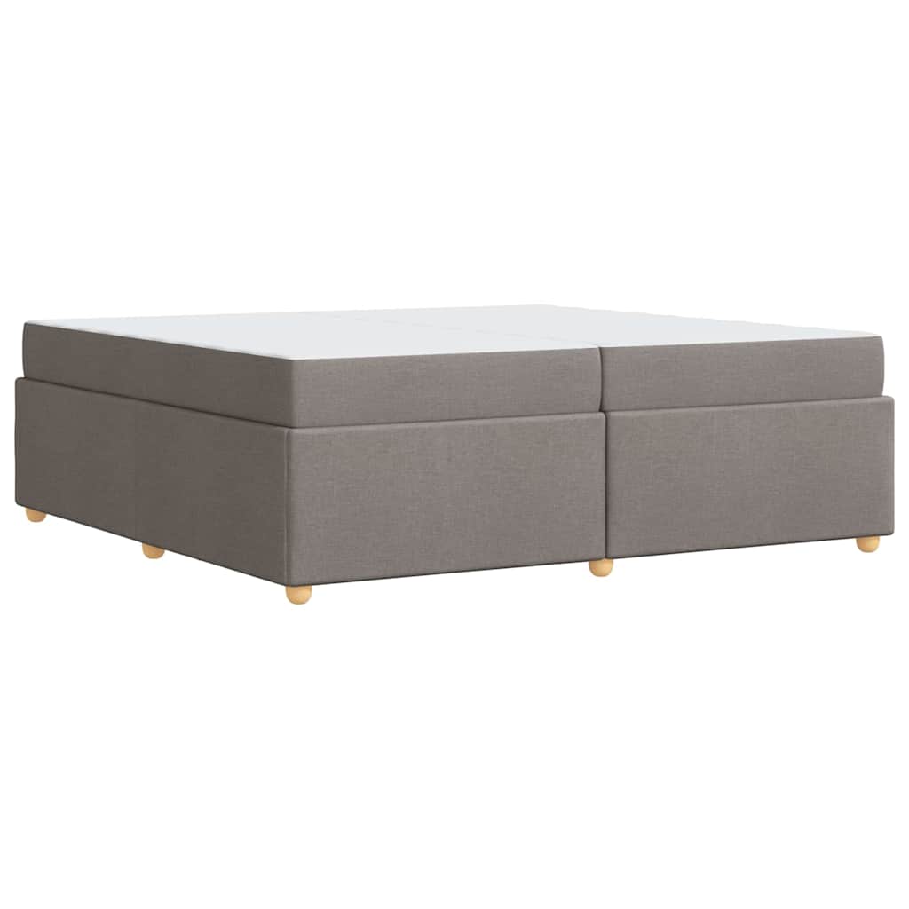 vidaXL Ramka łóżka z materacem Ciemnoszary 200 x 200 cm tkanina