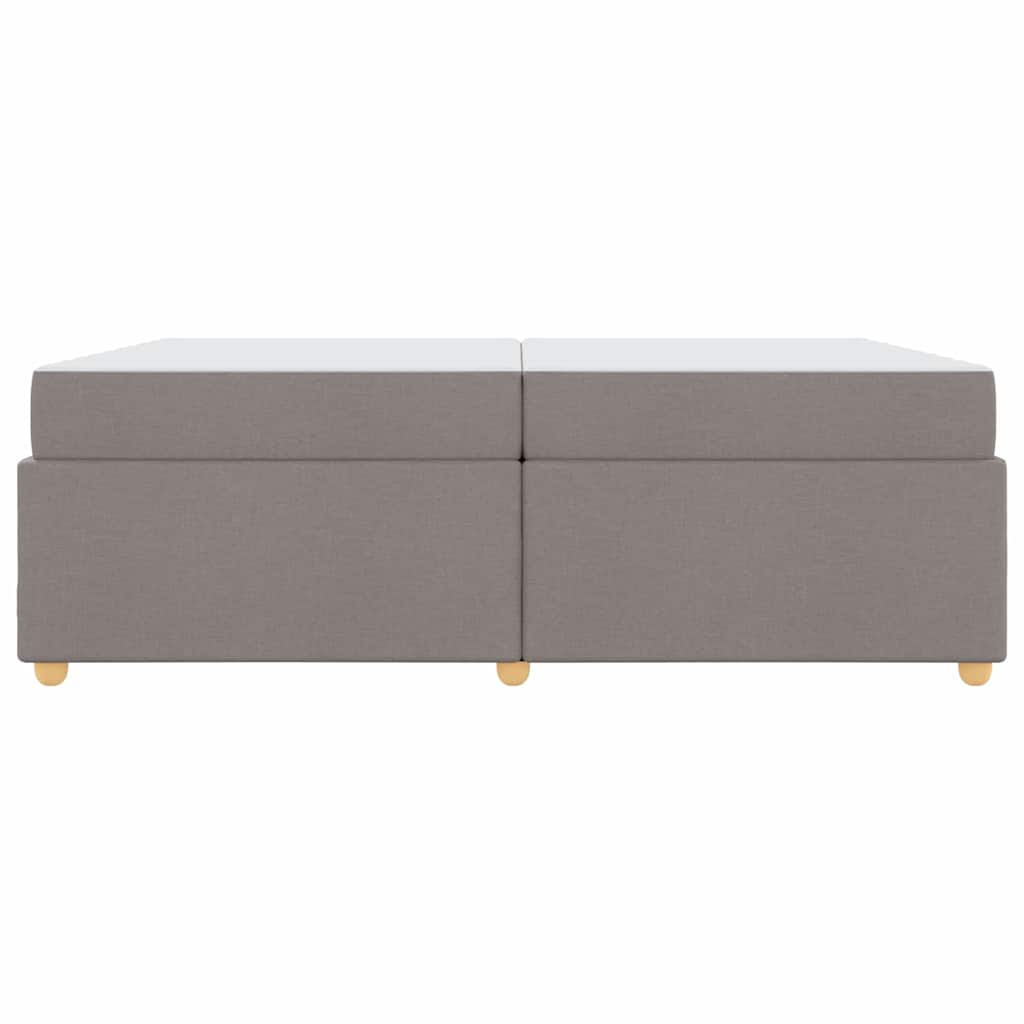 vidaXL Ramka łóżka z materacem Ciemnoszary 200 x 200 cm tkanina