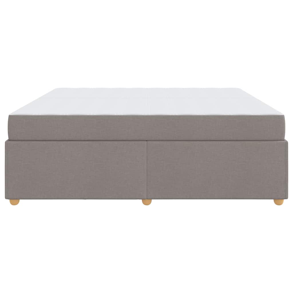 vidaXL Ramka łóżka z materacem Ciemnoszary 200 x 200 cm tkanina