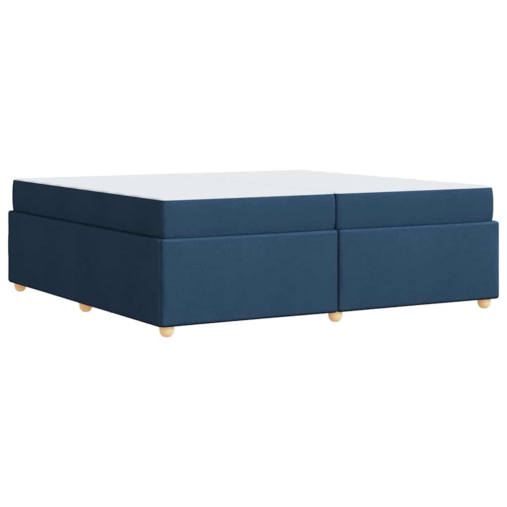 vidaXL Ramka łóżka z materacem Niebieski 200 x 200 cm tkanina
