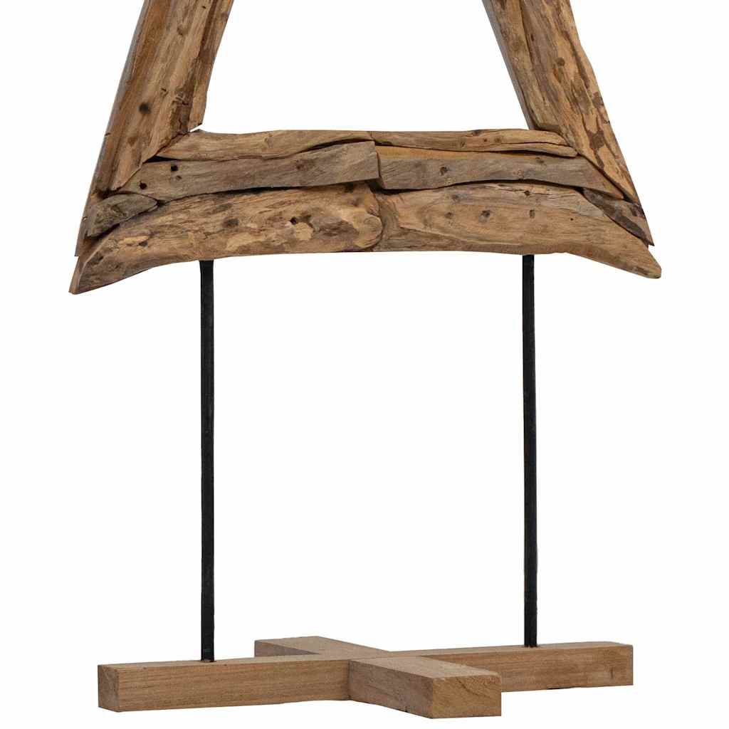 vidaXL Choinka z podstawą Brązowy 90 cm Lite drewno tekowe