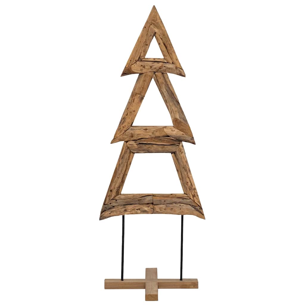 vidaXL Choinka z podstawą Brązowy 90 cm Lite drewno tekowe