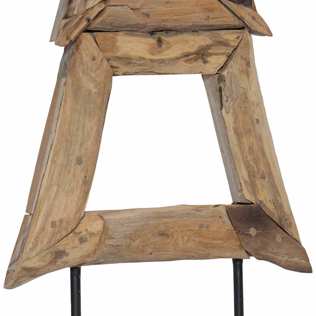 vidaXL Choinka z podstawą Brązowy 120 cm Lite drewno tekowe