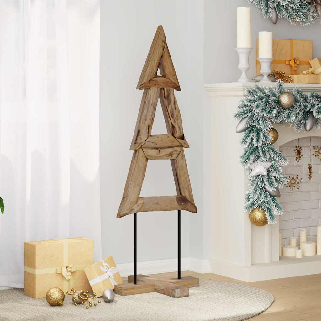 vidaXL Choinka z podstawą Brązowy 120 cm Lite drewno tekowe