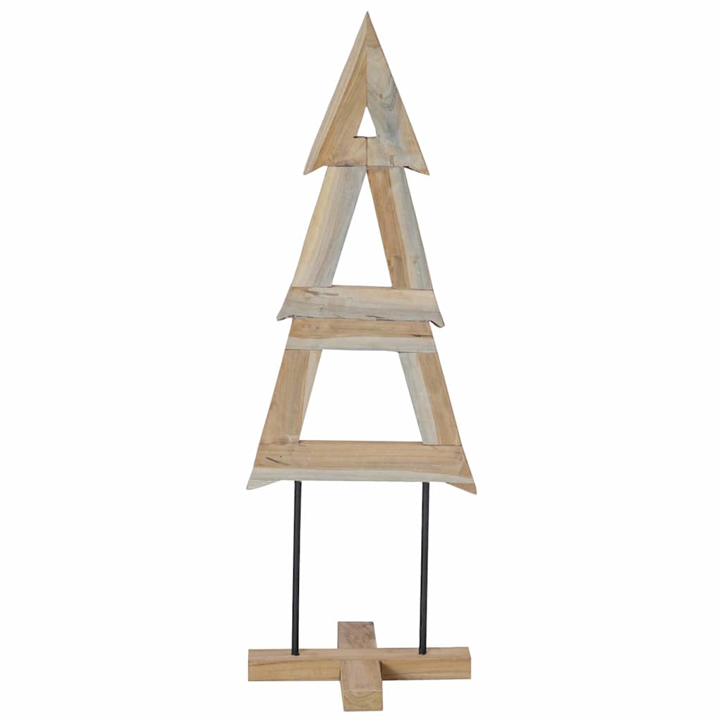 vidaXL Choinka z podstawą Brązowy 120 cm Lite drewno tekowe