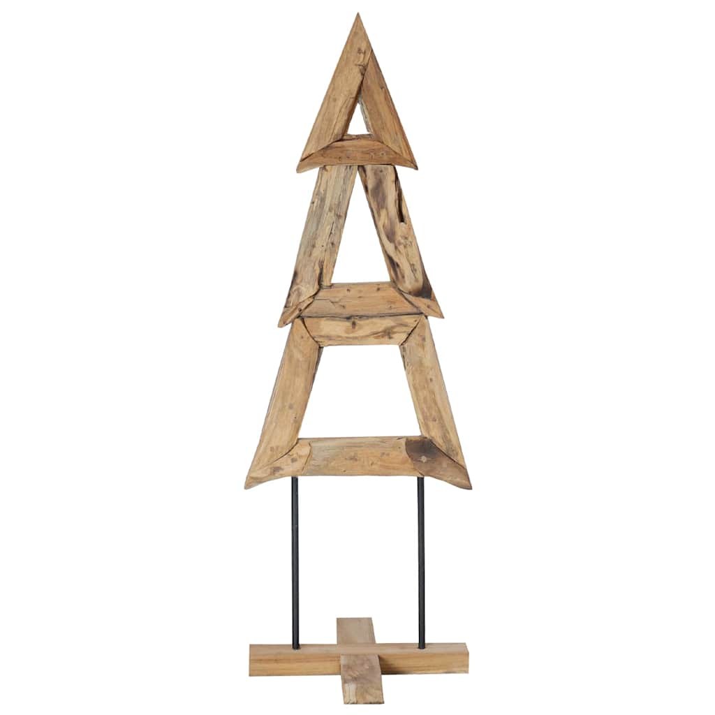 vidaXL Choinka z podstawą Brązowy 120 cm Lite drewno tekowe