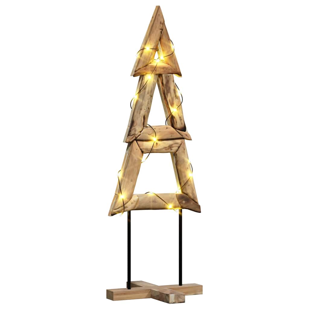 vidaXL Choinka z podstawą Brązowy 120 cm Lite drewno tekowe