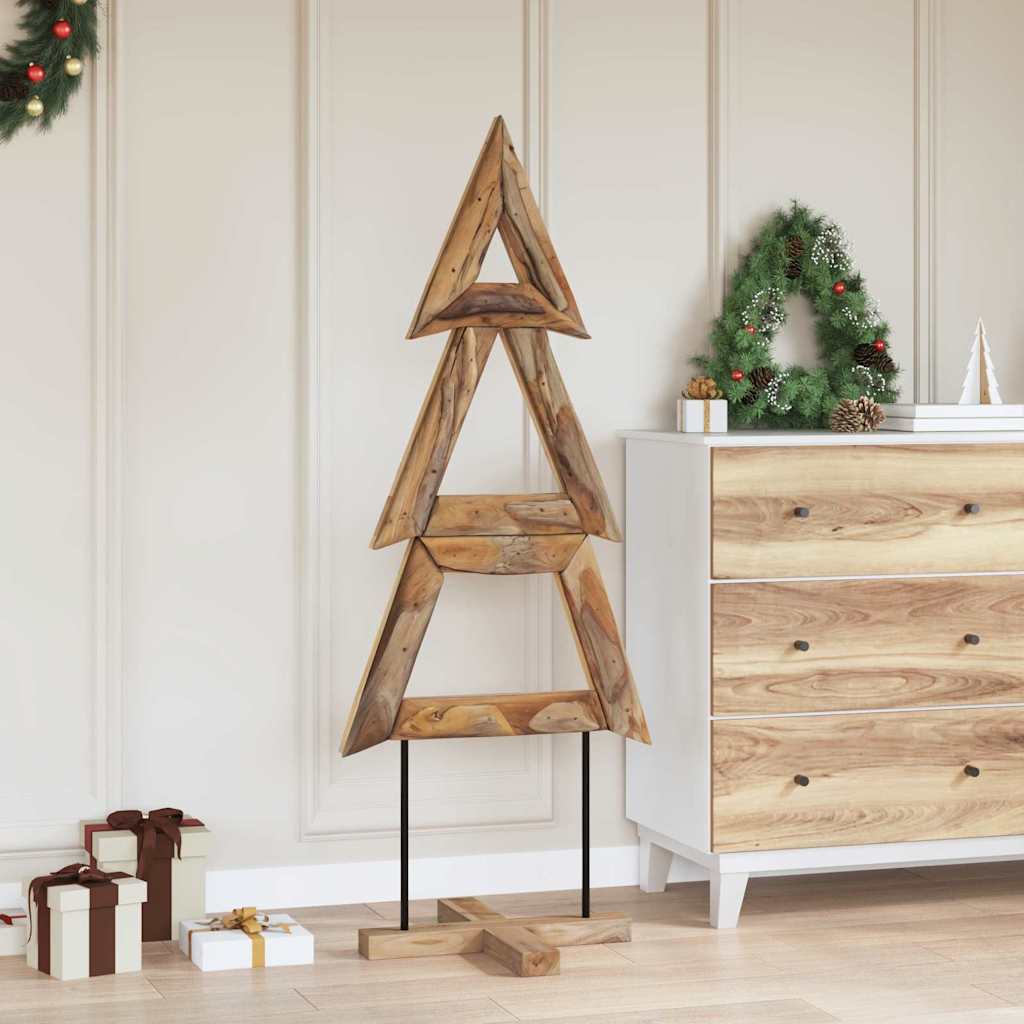 vidaXL Choinka z podstawą Brązowy 149,5 cm Lite drewno tekowe