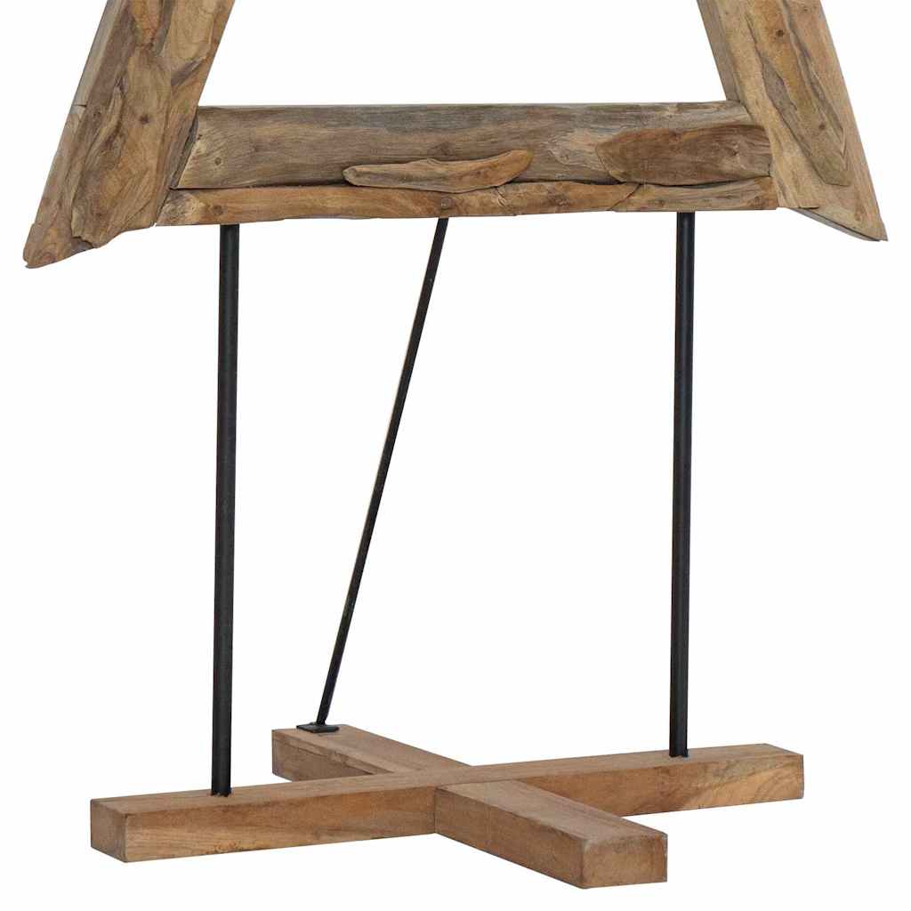 vidaXL Choinka z podstawą Brązowy 181 cm Lite drewno tekowe