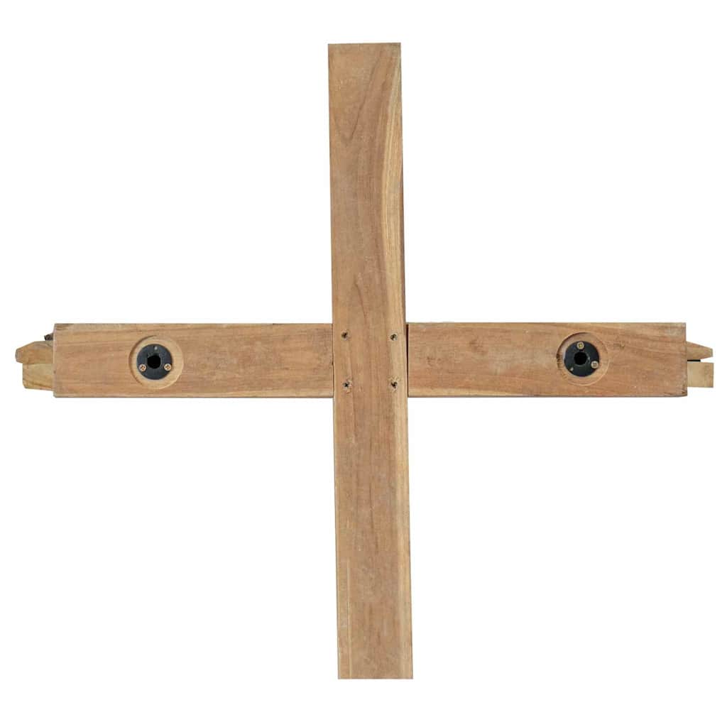 vidaXL Choinka z podstawą Brązowy 181 cm Lite drewno tekowe