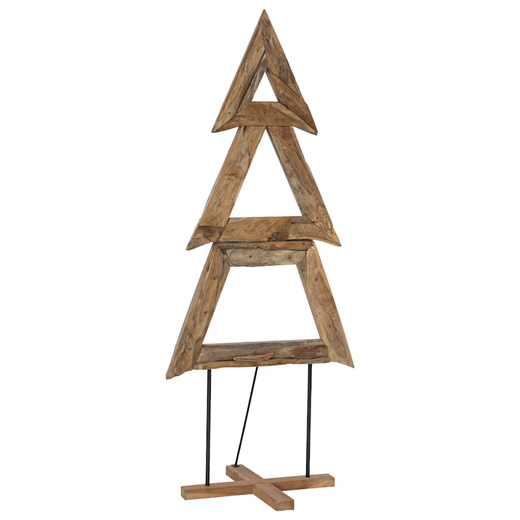 vidaXL Choinka z podstawą Brązowy 181 cm Lite drewno tekowe