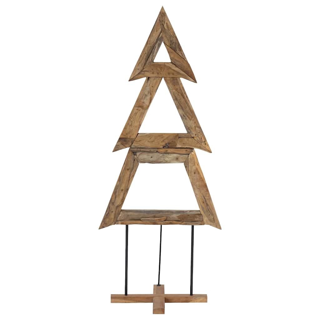 vidaXL Choinka z podstawą Brązowy 181 cm Lite drewno tekowe
