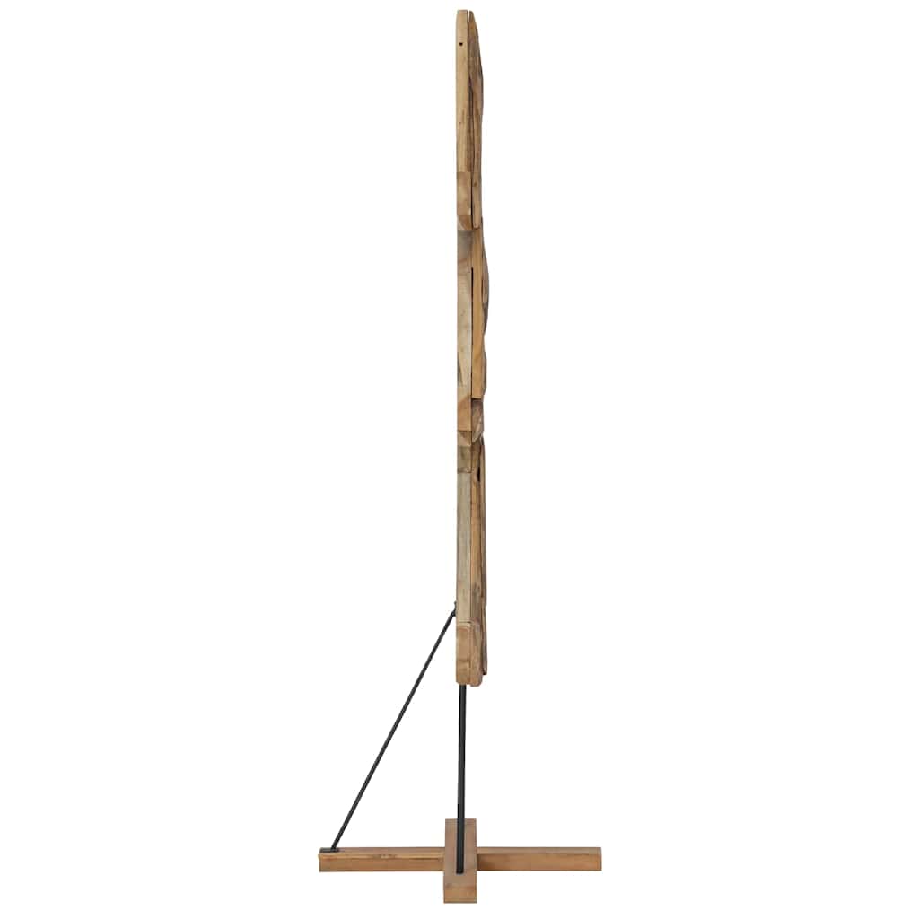 vidaXL Choinka z podstawą Brązowy 181 cm Lite drewno tekowe