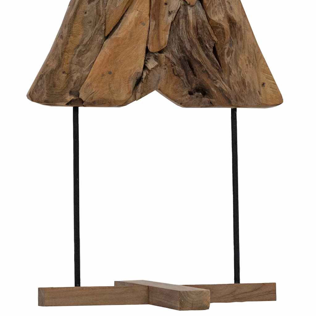vidaXL Choinka z podstawą Brązowy 90 cm Lite drewno tekowe