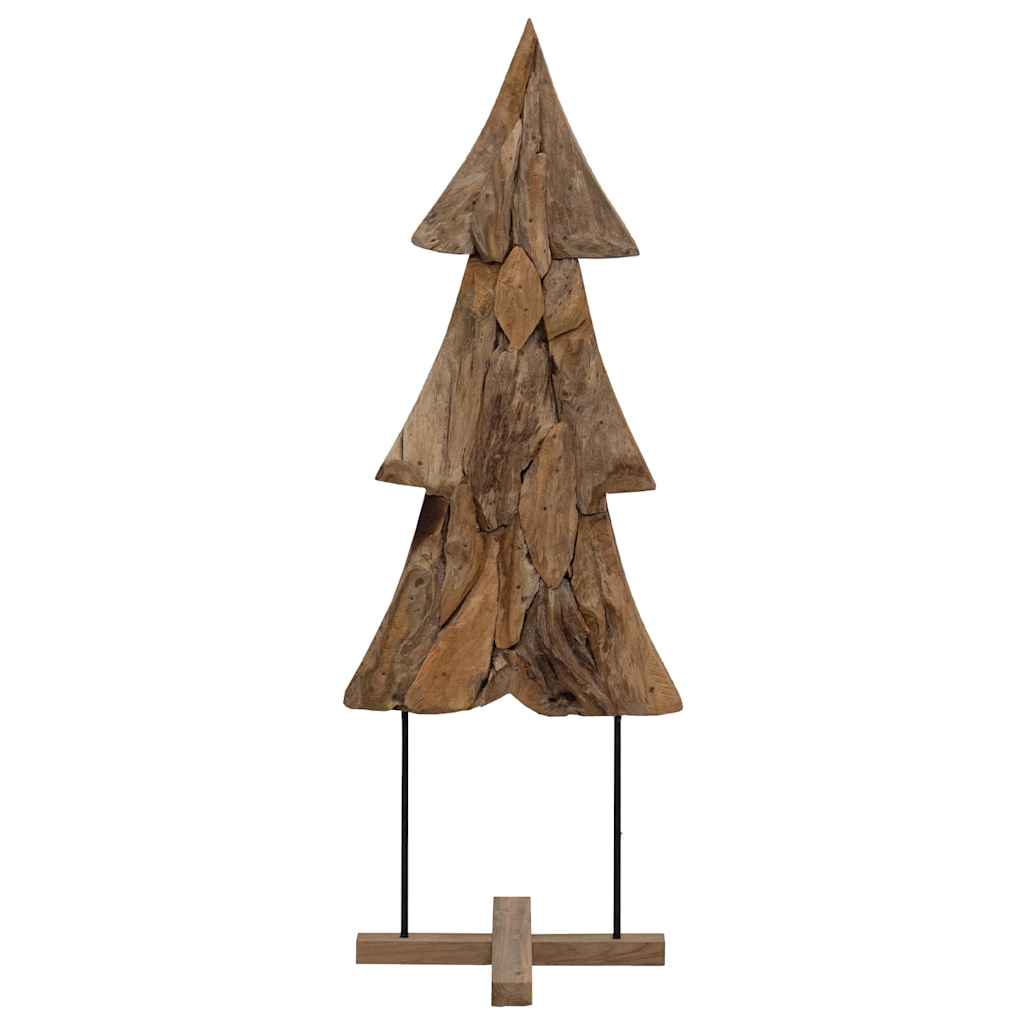 vidaXL Choinka z podstawą Brązowy 90 cm Lite drewno tekowe