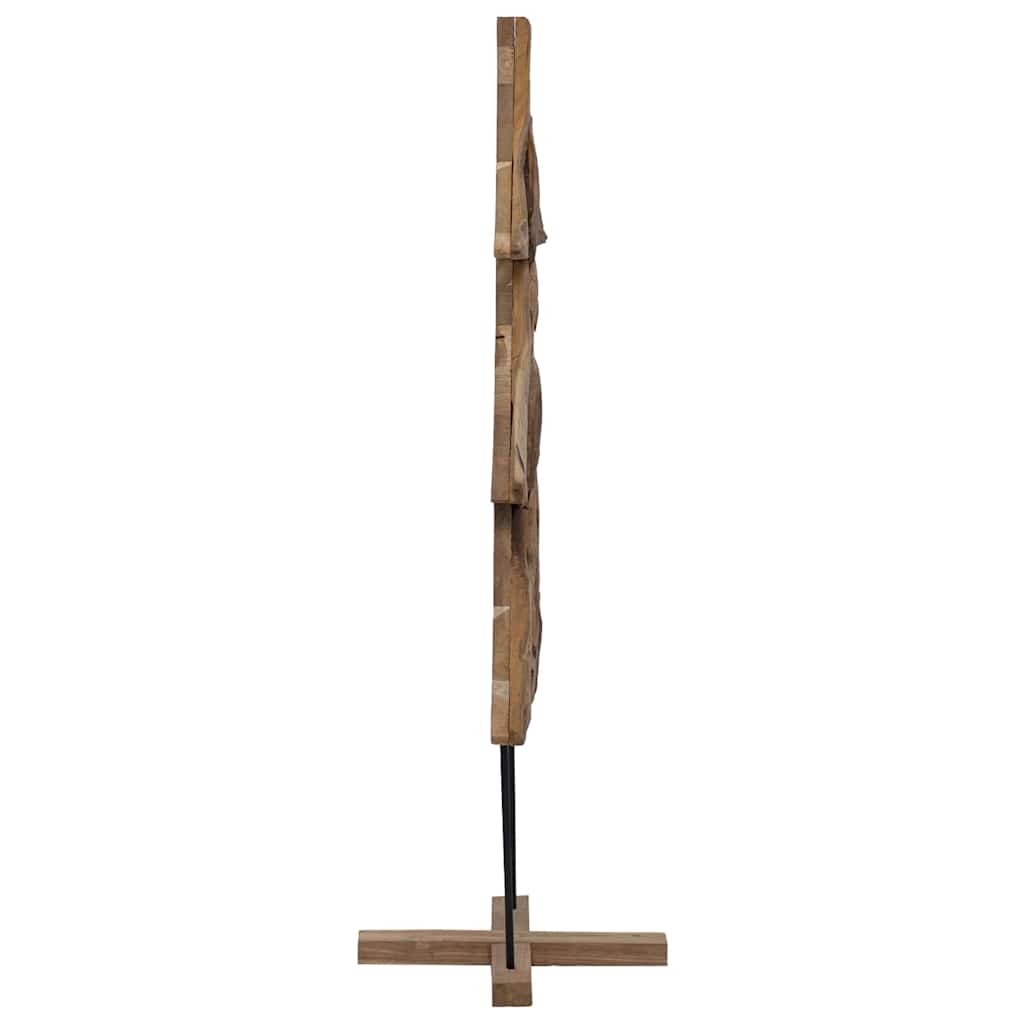 vidaXL Choinka z podstawą Brązowy 90 cm Lite drewno tekowe
