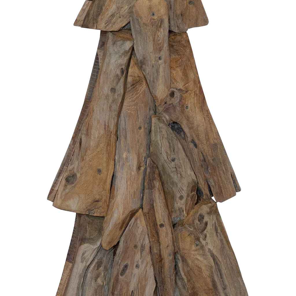 vidaXL Choinka z podstawą Brązowy 121 cm Lite drewno tekowe