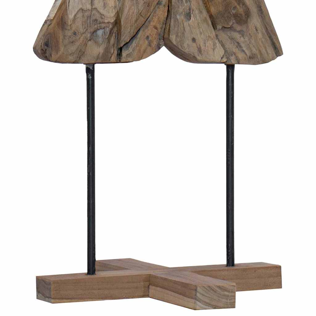 vidaXL Choinka z podstawą Brązowy 121 cm Lite drewno tekowe