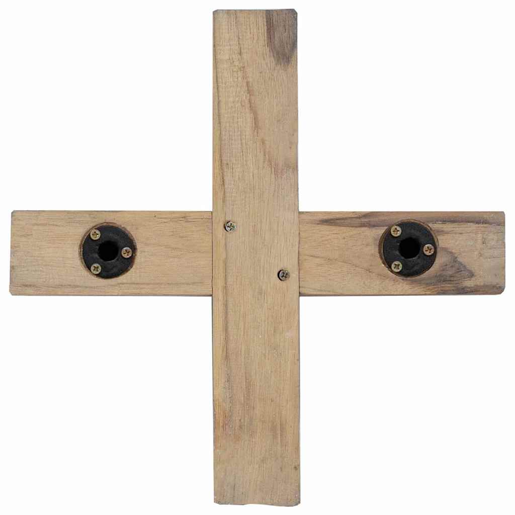 vidaXL Choinka z podstawą Brązowy 121 cm Lite drewno tekowe