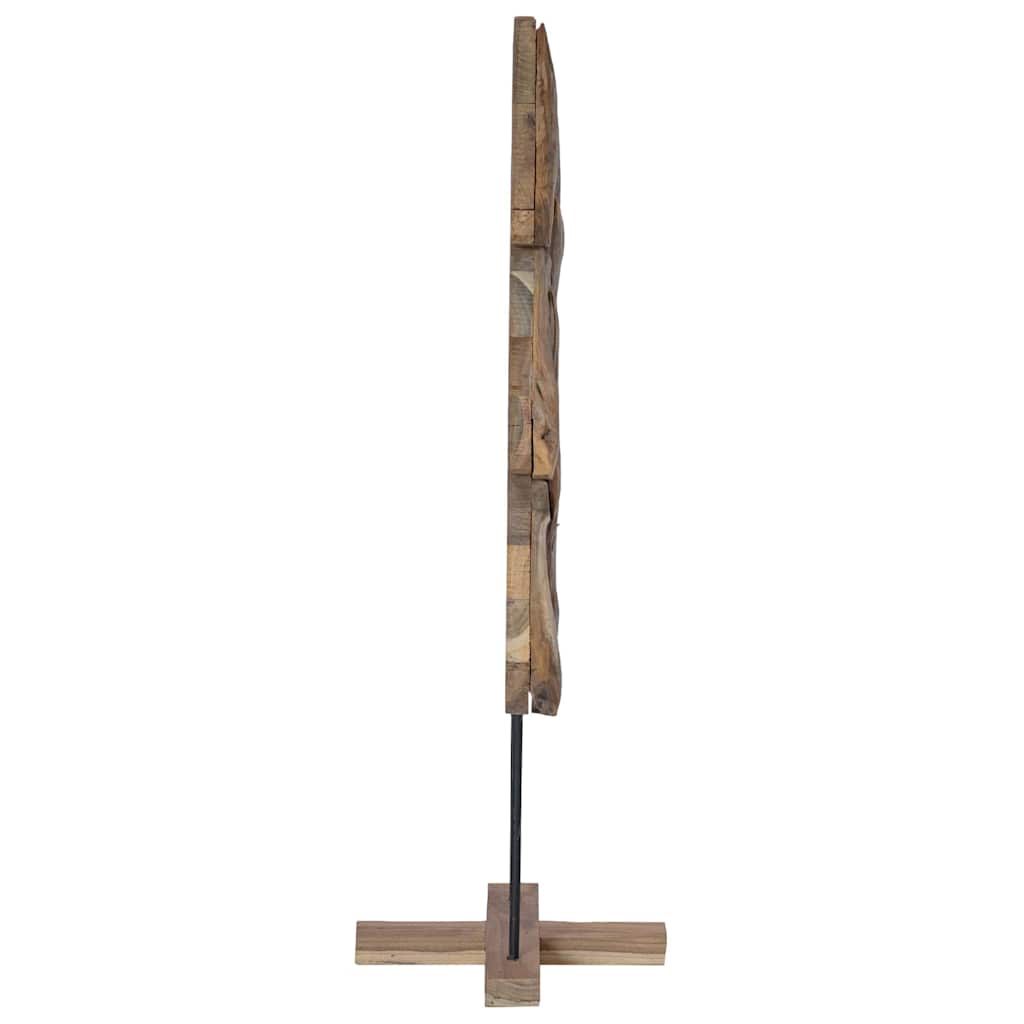 vidaXL Choinka z podstawą Brązowy 121 cm Lite drewno tekowe