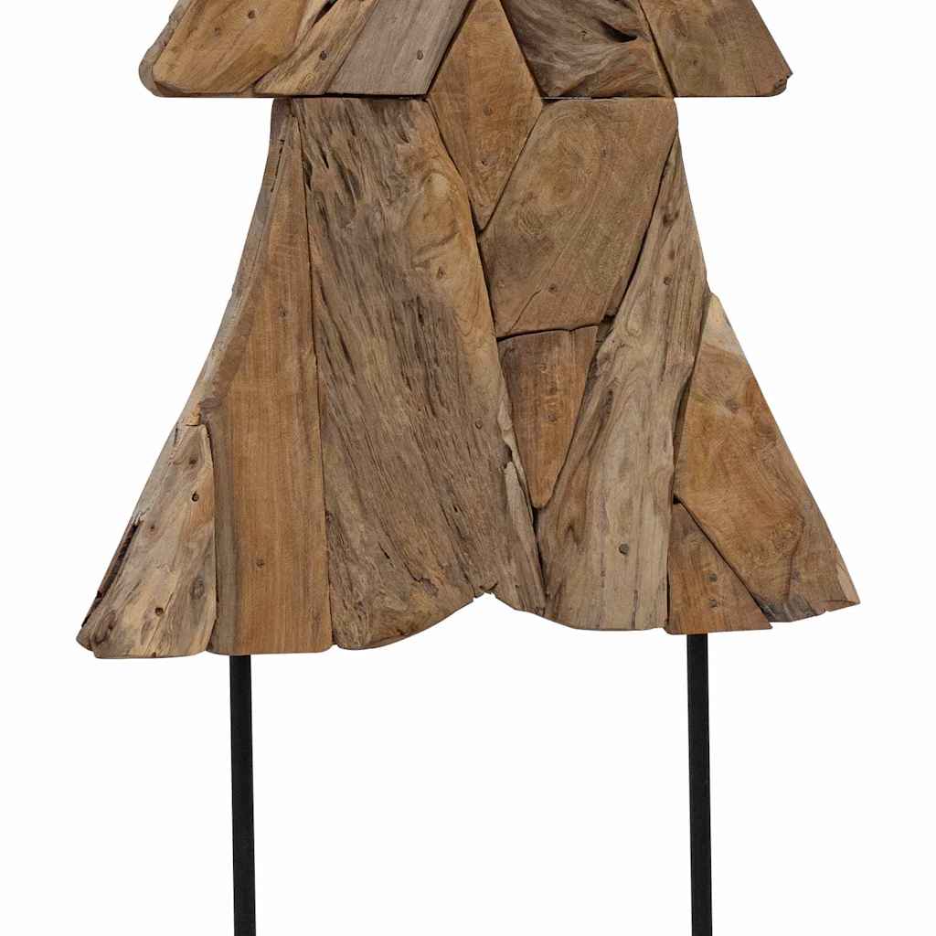 vidaXL Choinka z podstawą Brązowy 151 cm Lite drewno tekowe