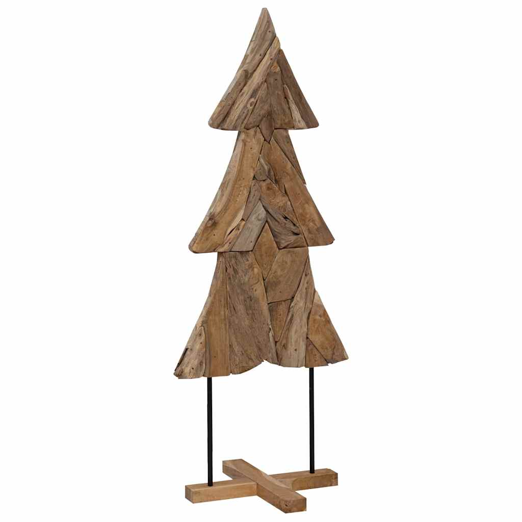 vidaXL Choinka z podstawą Brązowy 151 cm Lite drewno tekowe