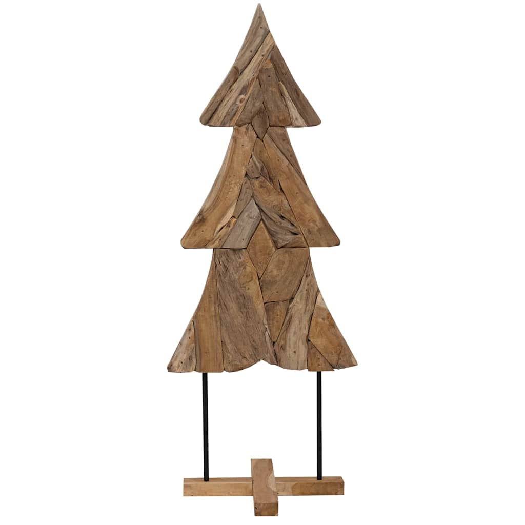 vidaXL Choinka z podstawą Brązowy 151 cm Lite drewno tekowe