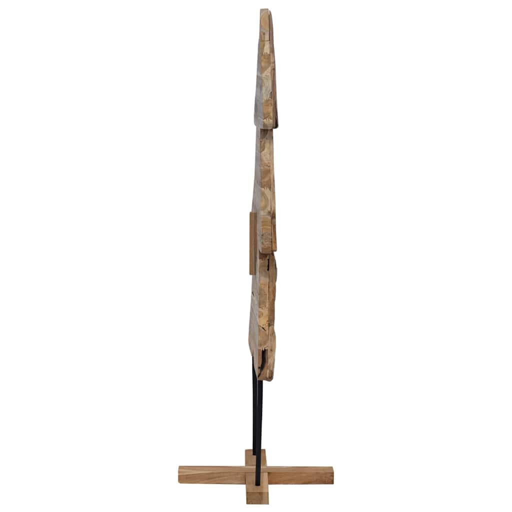 vidaXL Choinka z podstawą Brązowy 151 cm Lite drewno tekowe