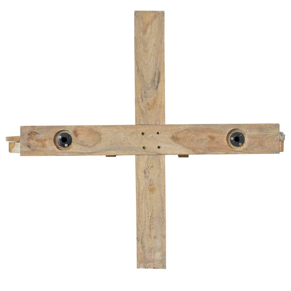 vidaXL Choinka z podstawą Brązowy 181,5 cm Lite drewno tekowe
