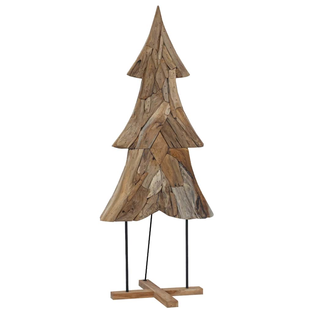 vidaXL Choinka z podstawą Brązowy 181,5 cm Lite drewno tekowe
