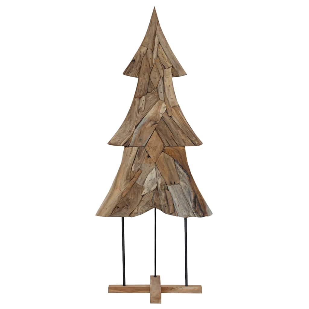 vidaXL Choinka z podstawą Brązowy 181,5 cm Lite drewno tekowe