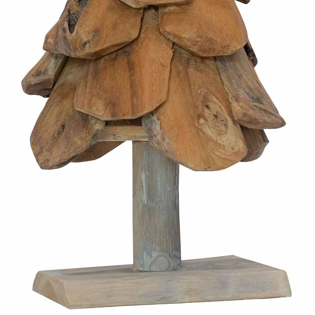 vidaXL Choinka z podstawą Brązowy 61 cm Lite drewno tekowe