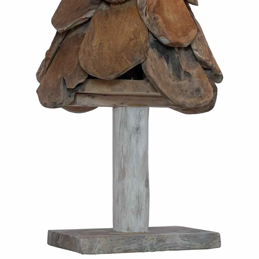 vidaXL Choinka z podstawą Brązowy 91 cm Lite drewno tekowe