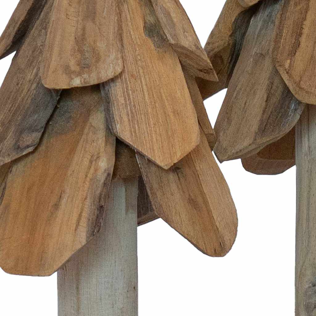 vidaXL Choinka z podstawą 3 pcs Brązowy Lite drewno tekowe