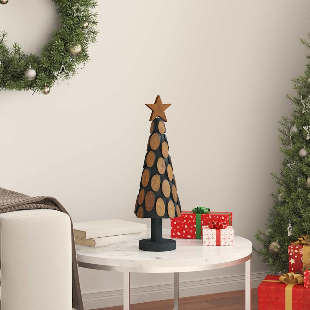 vidaXL Choinka z podstawą Brązowy 61 cm Lite drewno tekowe