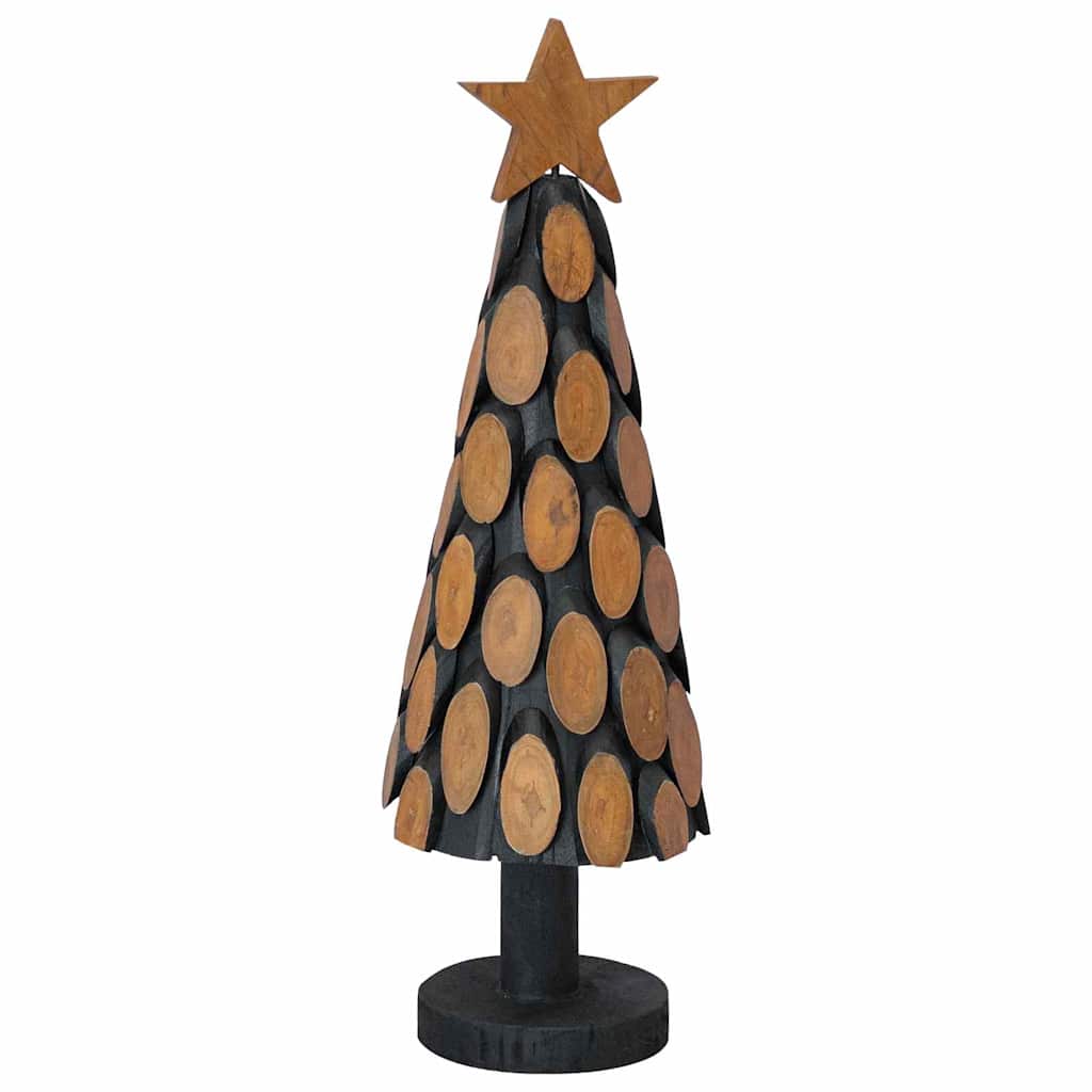 vidaXL Choinka z podstawą Brązowy 61 cm Lite drewno tekowe