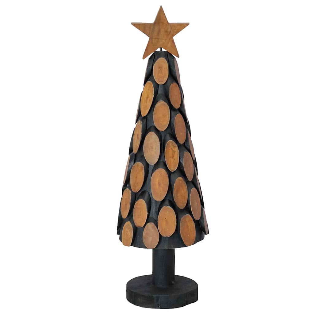 vidaXL Choinka z podstawą Brązowy 61 cm Lite drewno tekowe