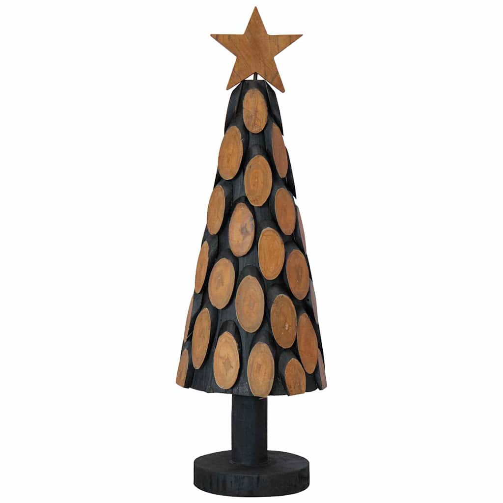 vidaXL Choinka z podstawą Brązowy 61 cm Lite drewno tekowe