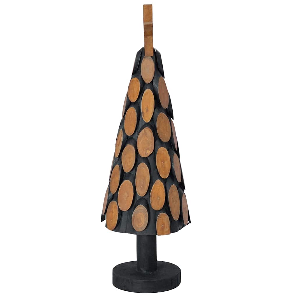 vidaXL Choinka z podstawą Brązowy 61 cm Lite drewno tekowe