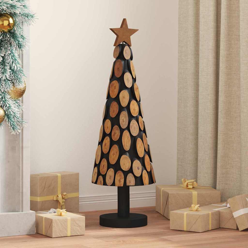 vidaXL Choinka z podstawą Brązowy 90 cm Lite drewno tekowe