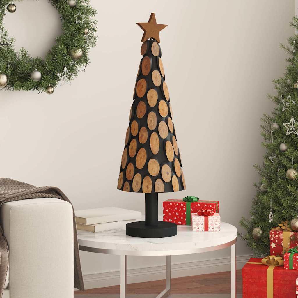 vidaXL Choinka z podstawą Brązowy 90 cm Lite drewno tekowe