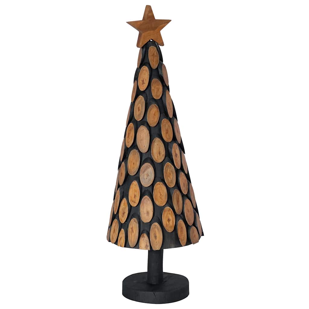 vidaXL Choinka z podstawą Brązowy 90 cm Lite drewno tekowe
