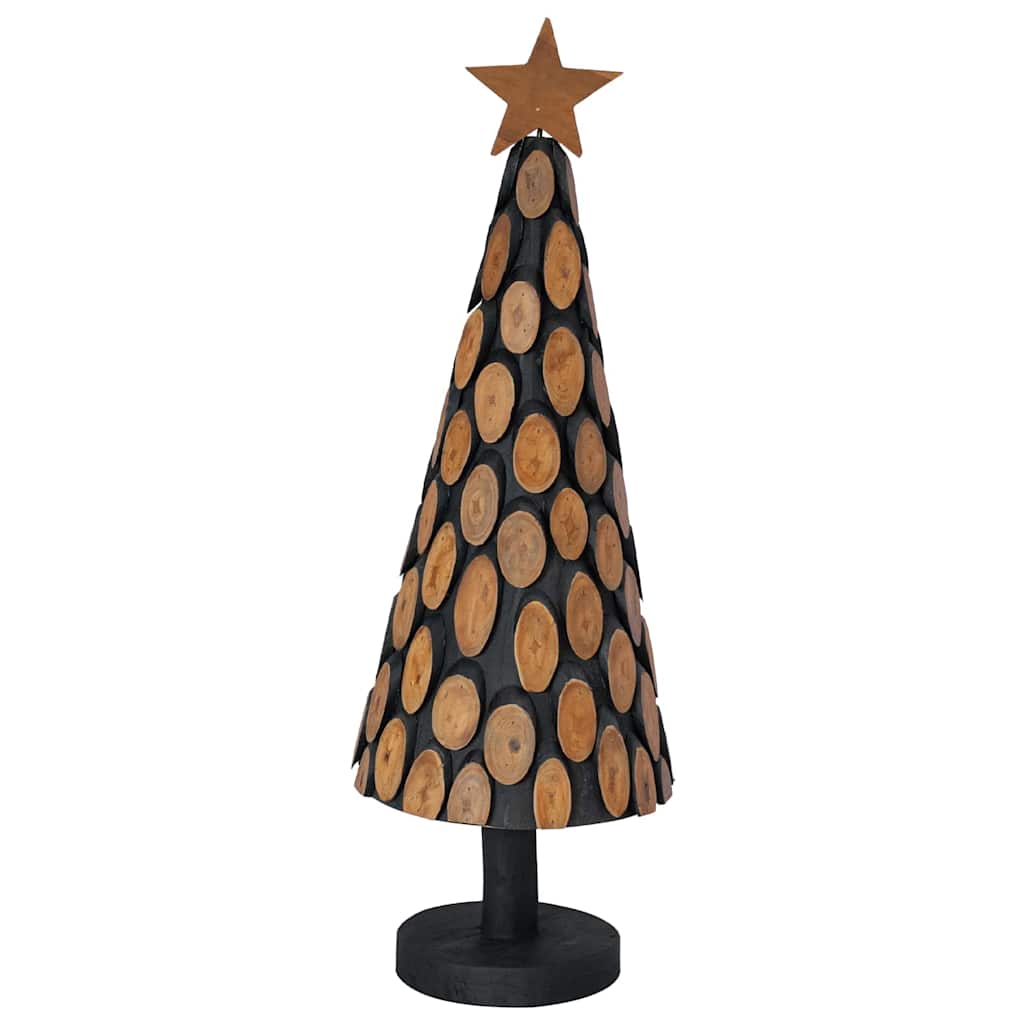 vidaXL Choinka z podstawą Brązowy 90 cm Lite drewno tekowe