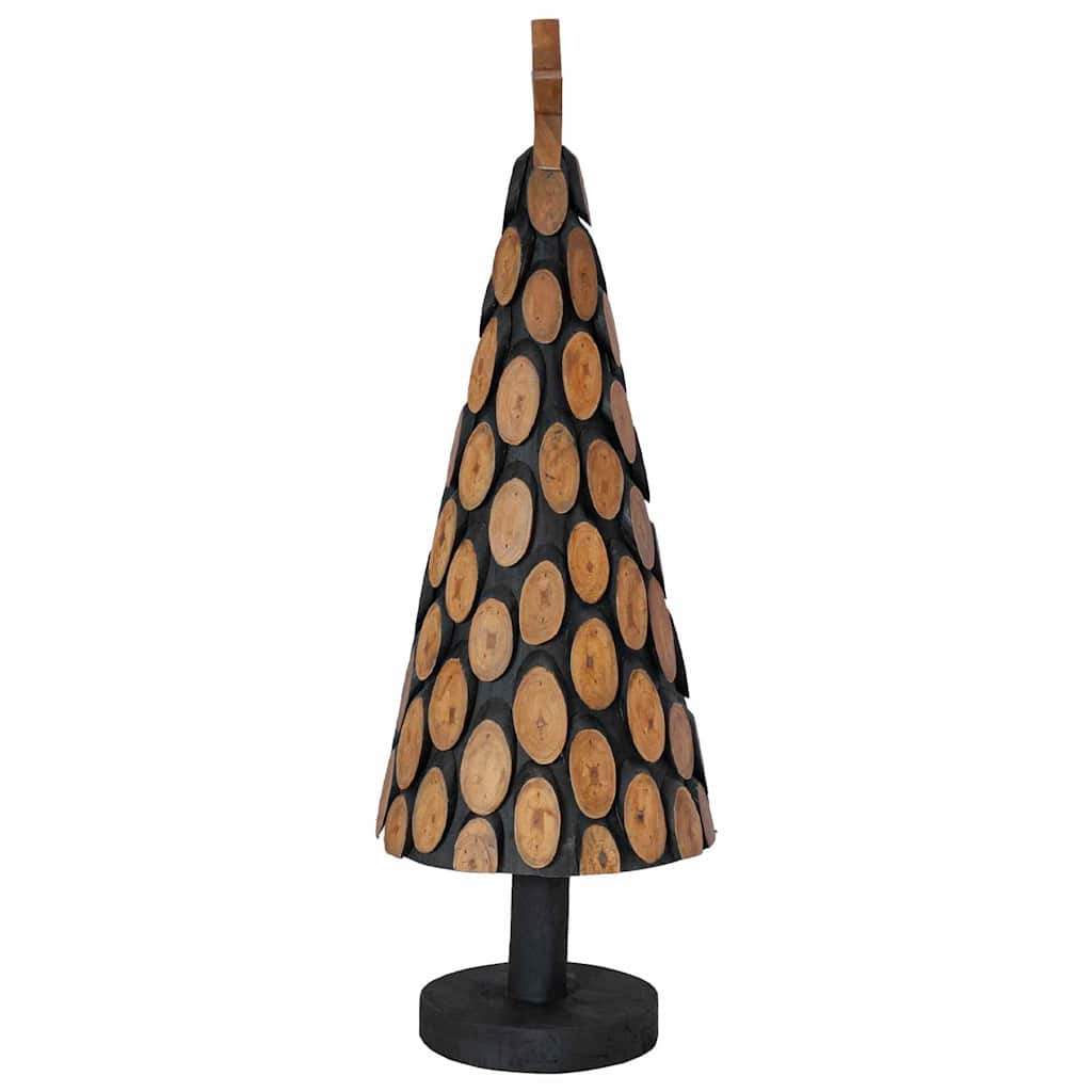 vidaXL Choinka z podstawą Brązowy 90 cm Lite drewno tekowe