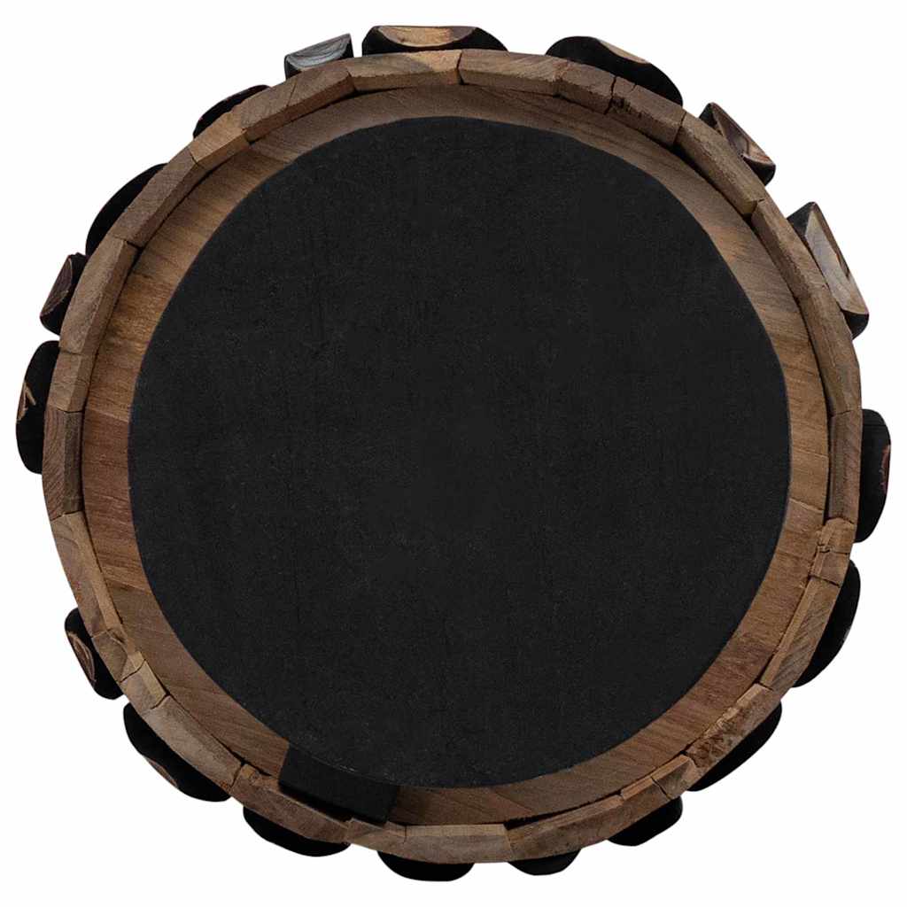 vidaXL Choinka z podstawą Brązowy 120 cm Lite drewno tekowe