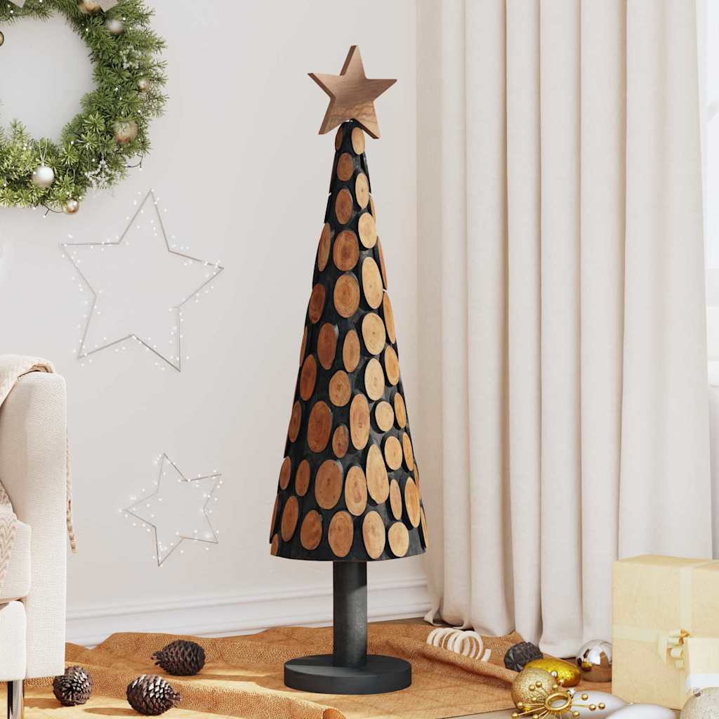 vidaXL Choinka z podstawą Brązowy 120 cm Lite drewno tekowe