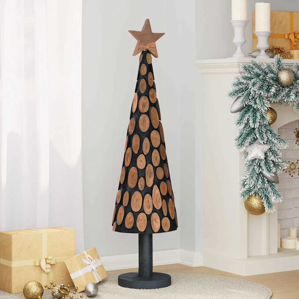 vidaXL Choinka z podstawą Brązowy 120 cm Lite drewno tekowe